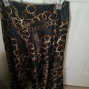 Black and brown skirt
